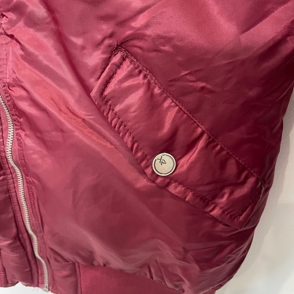 XRAY Burgundy Patched Flight Men's Bomber Jacket - Picture 5 of 8
